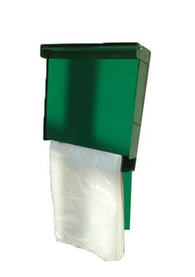 Dévidoirs sacs distributeurs 28 cm metal vert pour knot bag